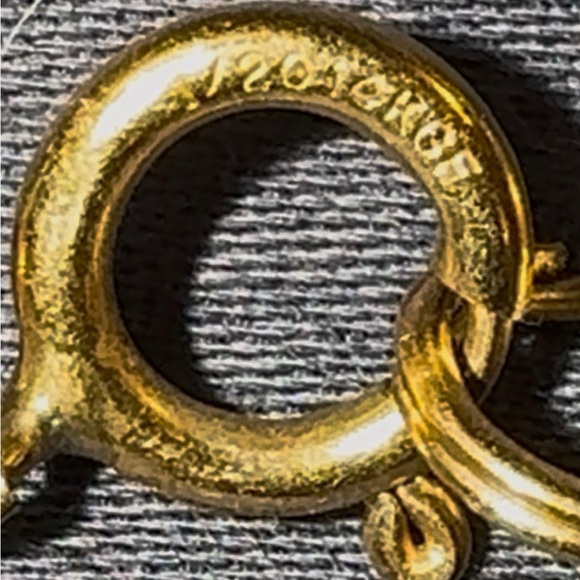 Vintage Green Pendant Necklace w/ Seed Bead Chain w/14K Gold Filled Clasps - Picture 6 of 7